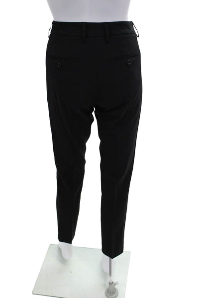 Vince Women Ankle Cropped Dress Pants Black Button Polyester Size 4