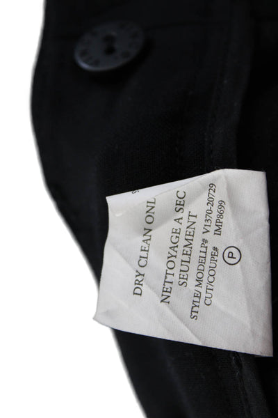 Vince Women Ankle Cropped Dress Pants Black Button Polyester Size 4