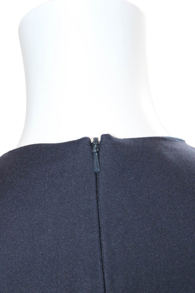 Pure Navy Women Sheath Shift Dress Dark Blue Sleeveless Knee Length Size 4