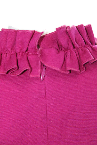 Trina Turk Women Shift Dress Purple High Neck Sleeveless Zip Size 0