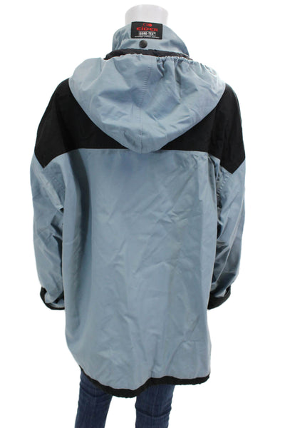 Eider Mens Parka Black Polyamide Button High Neck Outdoor Size M