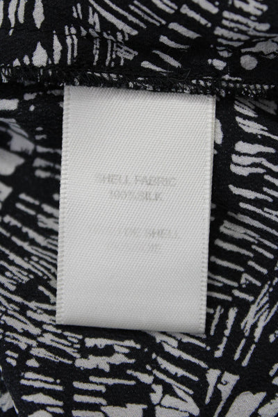 Rebecca Taylor Womens Basic Silk Blouse Black Crew Neck Sleeveless Size 0