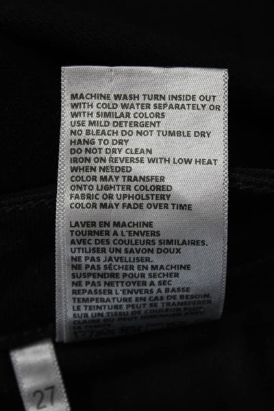 L'Agence Women Black Skinny Ankle Jeans Mid Rise Button Fly Size 27