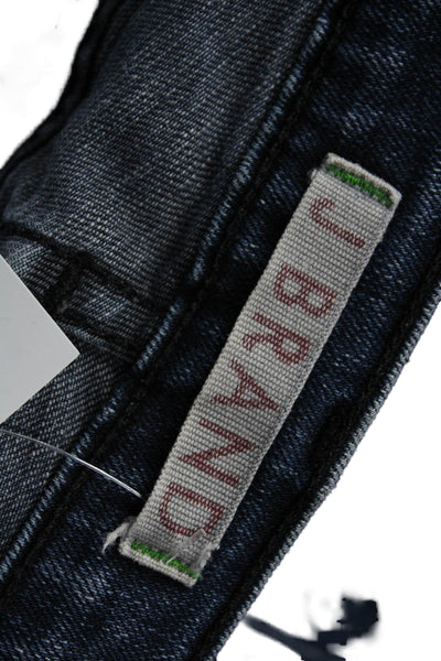 J Brand Women Skinny Ankle Jeans Dark Blue Mid Rise 28 Inseam Size 30