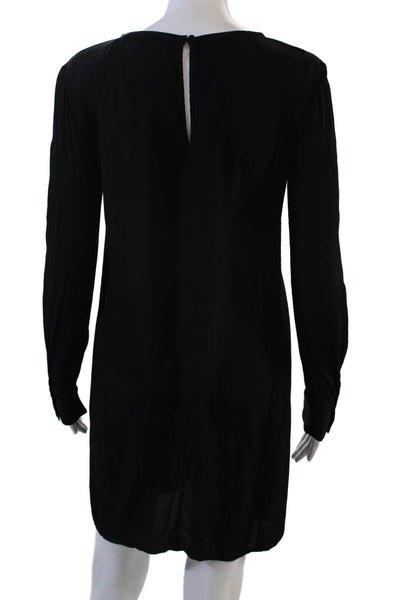 BCBGMAXAZRIA Womens Shift Dress Black Long Sleeve Short Size XS