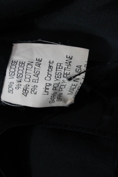 Theory Womens Black Shift Tank Dress Sleeveless Round Neck Zip Size 2