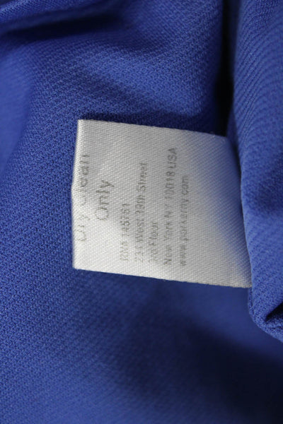 Parker Womens Sheath Dress Blue Short Zip 100% Polyester Designer Size 2