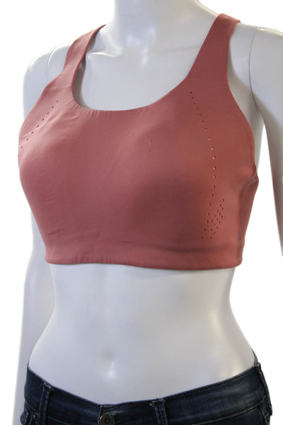 Lululemon Womens Solid V-Neck Adjustable Activewear Bra Pink Size 36D