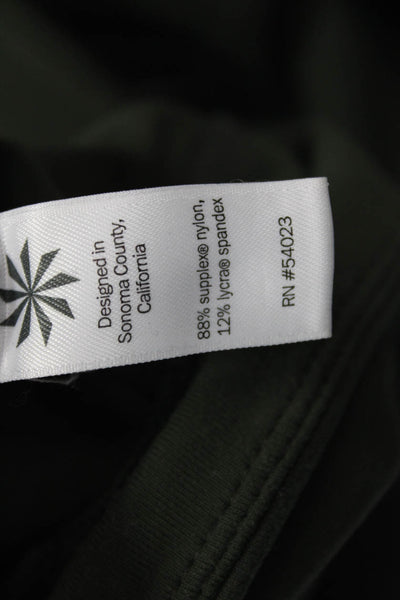 Athleta Women Army Cargo Ankle Leggings Green Supplex Lycra Size S
