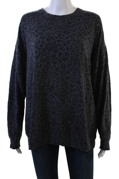 Athleta Women Basic Animal Print Hoodie Dark Gray Size S