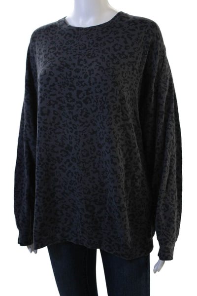 Athleta Women Basic Animal Print Hoodie Dark Gray Size S