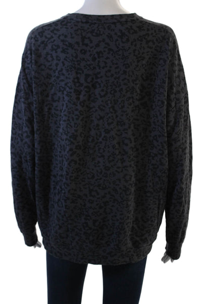 Athleta Women Basic Animal Print Hoodie Dark Gray Size S