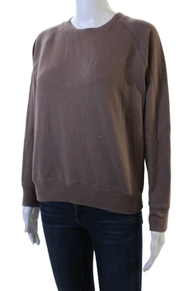 Richer Poorer Women Pullover Sweatshirts Brown Crew Neck Long Sleeve Size S