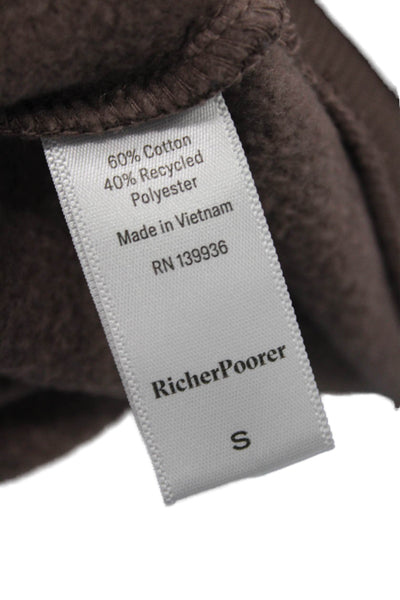 Richer Poorer Women Pullover Sweatshirts Brown Crew Neck Long Sleeve Size S