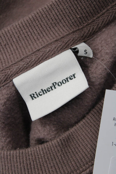 Richer Poorer Women Pullover Sweatshirts Brown Crew Neck Long Sleeve Size S