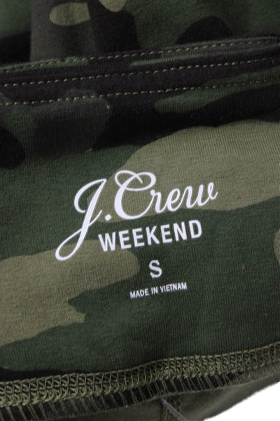 J Crew Women Ankle Jeggings Green Camo Cotton Size S