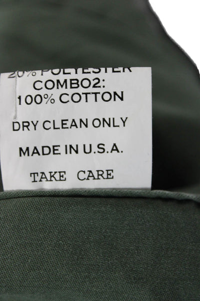 Harvey Faircloth Womens Military Jacket Green Cotton Button Size S