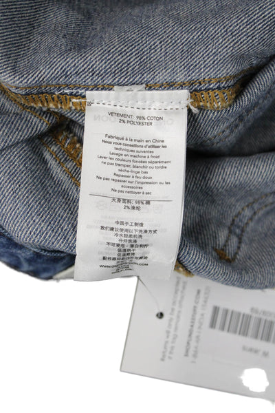 One Teaspoon Unisex Wide-Leg Dark Blue High Rise Jeans Size 24