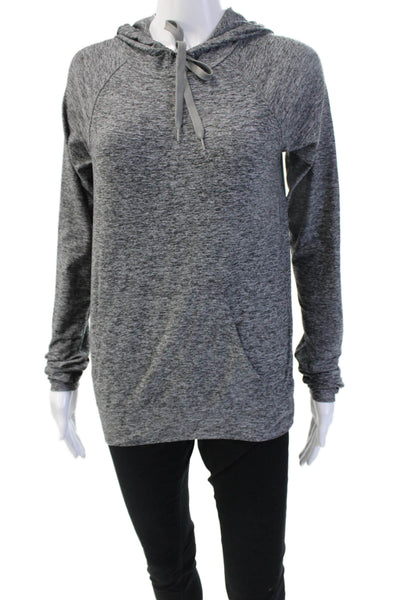 Outdoor Voices Women Pullover Hoodie Dark Gray Drawstring Size S
