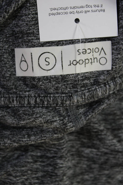 Outdoor Voices Women Pullover Hoodie Dark Gray Drawstring Size S