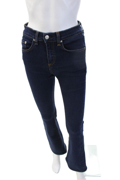 Rag & Bone Jean Womens Dark Blue Denim Bootcut Flared Jeans Size 26