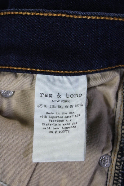 Rag & Bone Jean Womens Dark Blue Denim Bootcut Flared Jeans Size 26