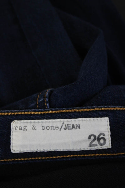 Rag & Bone Jean Womens Dark Blue Denim Bootcut Flared Jeans Size 26