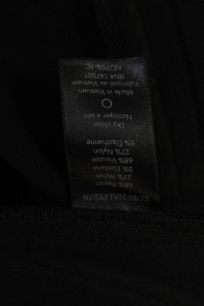Kobi Halperin Womens Ankle Cropped Dress Pants Black Hook & Eye Size 4
