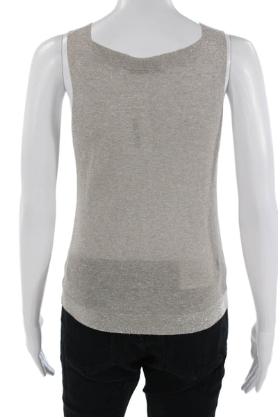 D. Exterior Womens Camisole V-Neck Beige Viscose Blend Sleeveless Size S