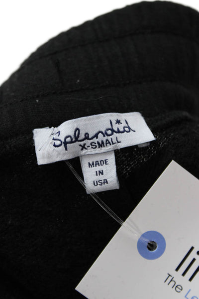 Splendid Womens Jogger Sweatpants Black Drawstring Modal Blend Size XS