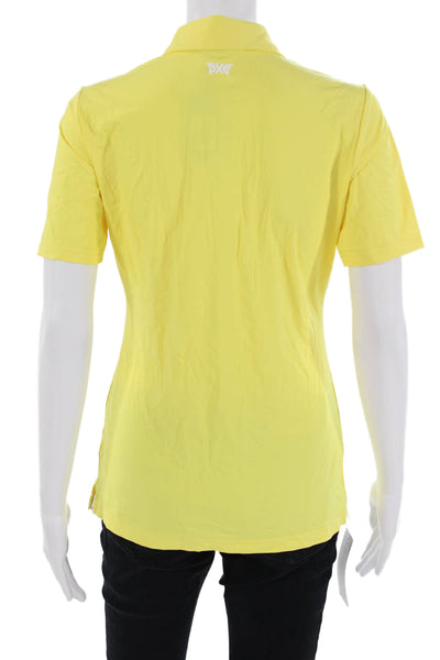 PXG Womens Yellow Collared Short Sleeve Basic Polo Size XS