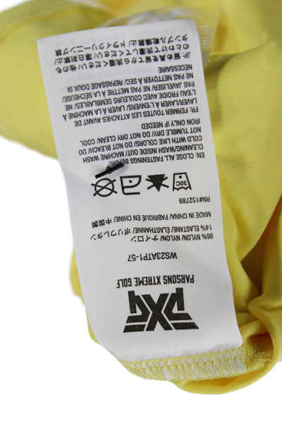 PXG Womens Yellow Collared Short Sleeve Basic Polo Size XS