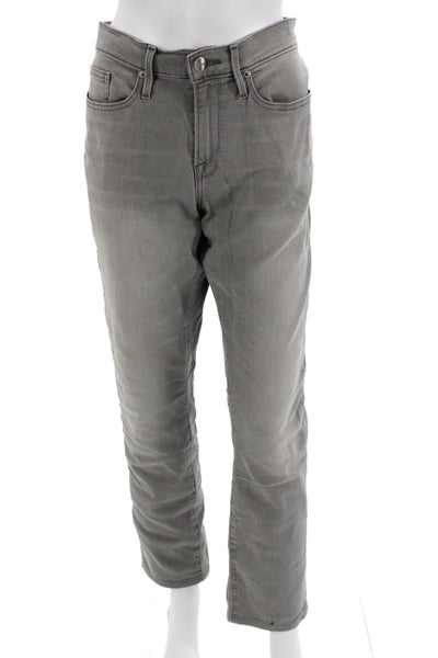 Frame Mens Straight Cropped Gray Jeans Size 34