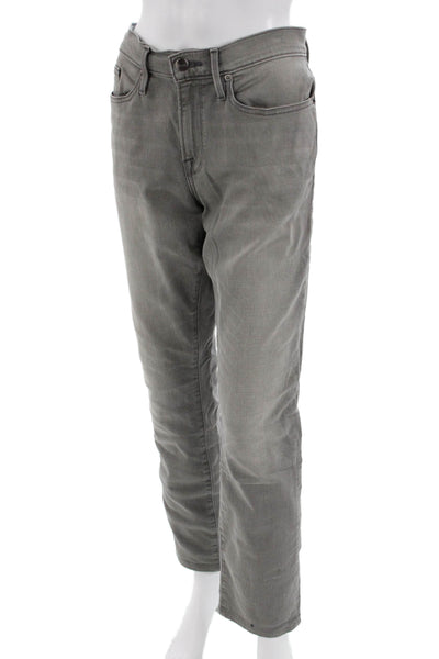 Frame Mens Straight Cropped Gray Jeans Size 34