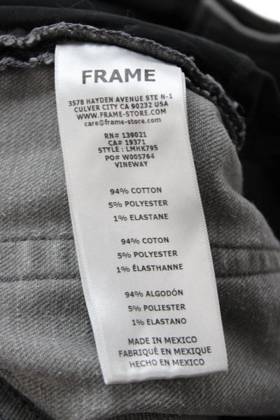 Frame Mens Straight Cropped Gray Jeans Size 34