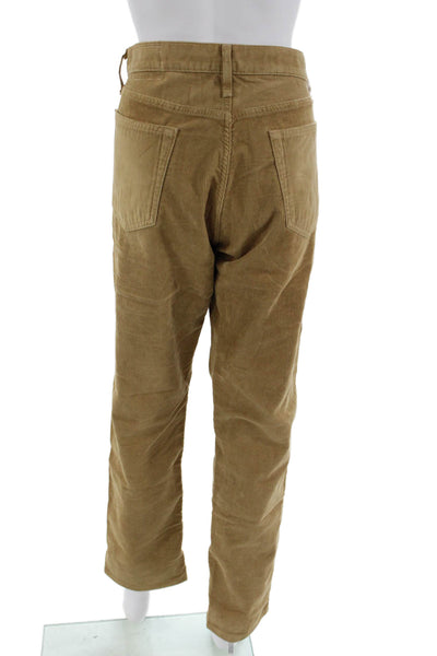 Rag & Bone Mens Cropped Khakis Brown Button Cotton Polyurethane Size 33
