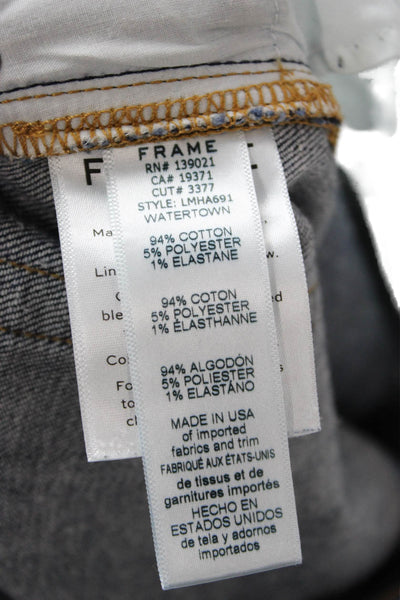 Frame Women Ankle Cropped Dark Blue Jeans Button Mid Rise Inseam 30 Size 32