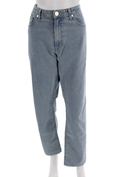 Monfrere Unisex Mom Straight Gray Jeans Button Fly Size 32