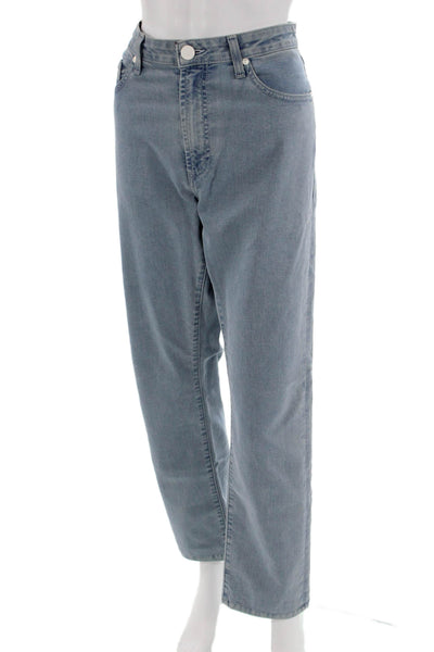 Monfrere Unisex Mom Straight Gray Jeans Button Fly Size 32