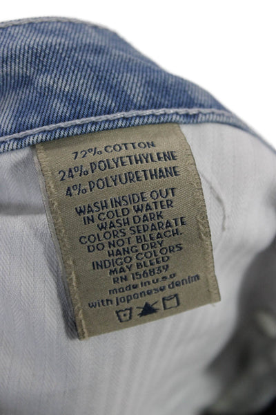 Monfrere Unisex Mom Straight Gray Jeans Button Fly Size 32