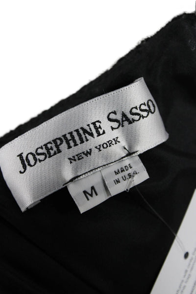 Josephine Sasso Women A-Line Sweater Dress Black Square Neck Size M