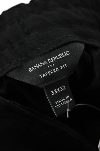 Banana Republic Mens Black Dress Jogger Pants Size 33