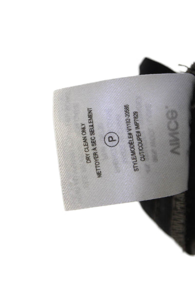Vince Unisex Ankle Cropped Dress Pants Dark Gray Wool Spandex Button Size 4