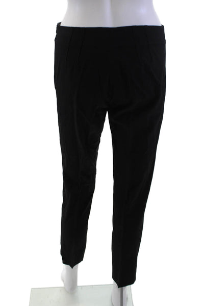 Theory Womens Ankle Dress Pants Black Viscose Elastane Zip Size 4