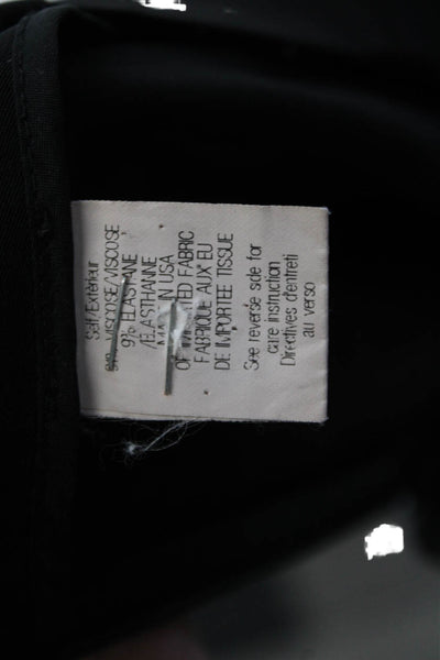 Theory Womens Ankle Dress Pants Black Viscose Elastane Zip Size 4