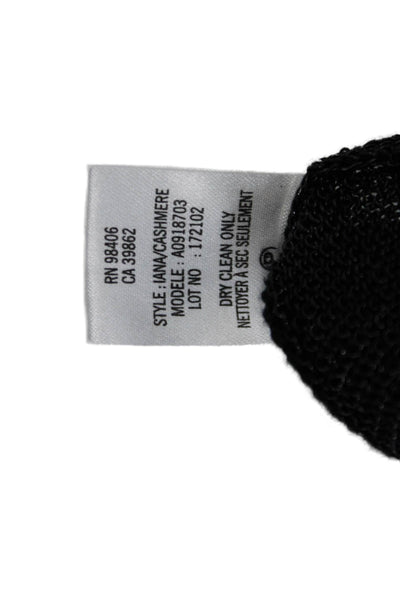 Theory Unisex Pullover Sweater Black Cashmere Blend Long Sleeve Size S