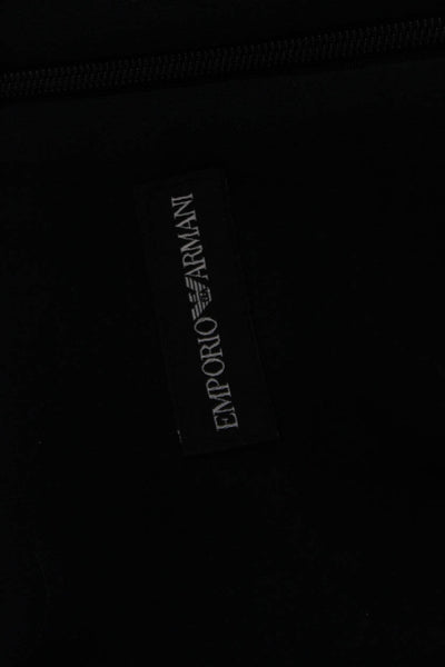 Emporio Armani Womens Black Basic Sleeveless Tank Round Neck Polyester Size S