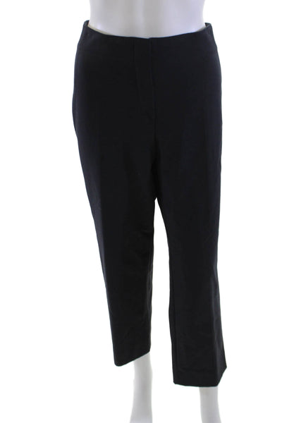 Emporio Armani Womens Ankle Cropped Dress Pants Black Polyester Size 48