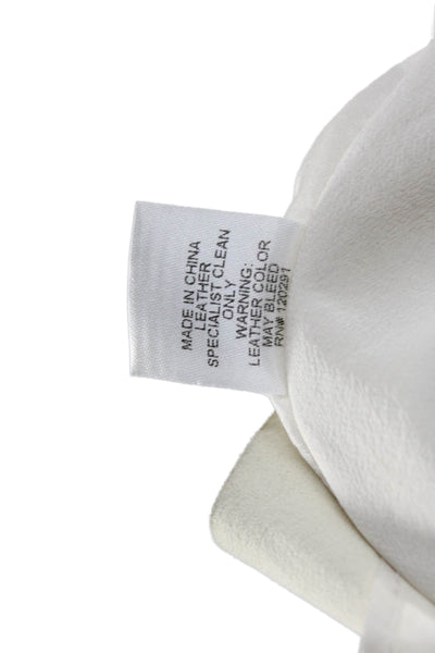 Mason Women Designer Lambskin White Camisole Sleeveless Drawstring Size 4