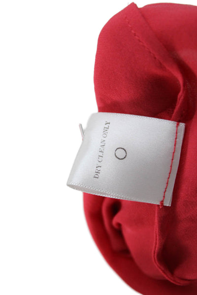 ALC Womens Red Silk V Neck Zip Sleeveless Tank Top Designer Size XS